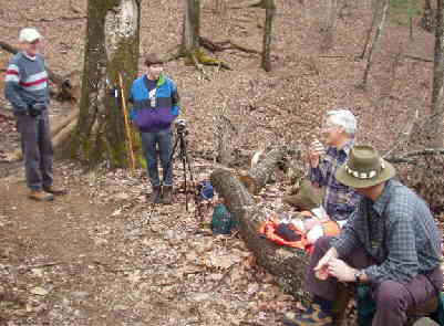Here at our lunch spot, we share some stories before returning to Woody Gap.
