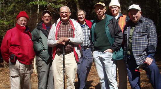 The OFHC gang for today's hike. (l-r) Bob Presley, Wayne Miller, Jack Jacobi, Dan Ross, Phil Brownrigg, Dick Metzgar, Doug Russell.