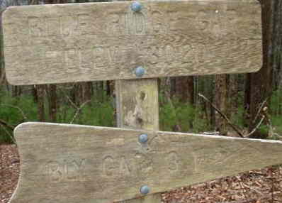 Trail sign at the gap.