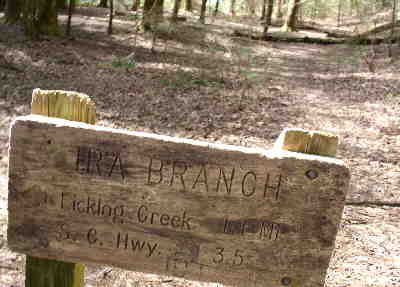 About 3.5mi out, we cross Ira Branch.