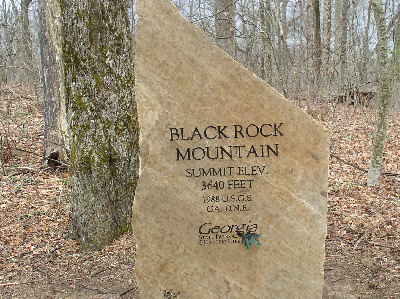 The nice marker at the top of Black Rock.