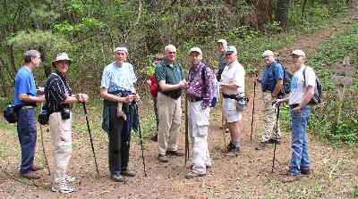 Our group pauses for a break at Cowart Gap.