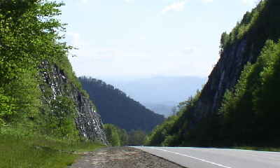 The view from the starting point at Winding Stair Gap.