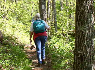 The hike is a gradual climb of 1,400 feet.