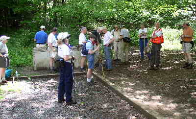 Taking a short break at Deep Gap before climbing up to Standing Indian.