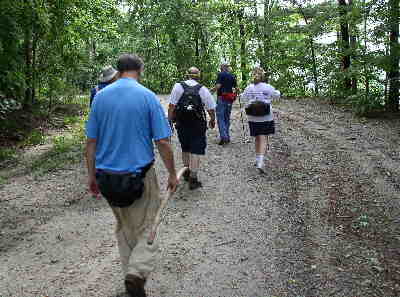 Here, we head down the gravel road toward the Whitewater River Bridge.