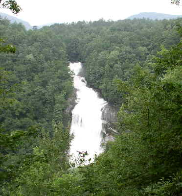 Our lunchtime view of the Lower Whitewater Falls!