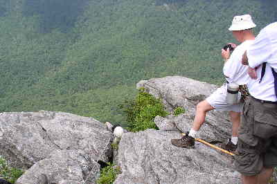 We saw some folks rapelling down the rock cliffs!