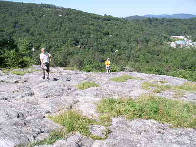 We walked the Sunset Rock Trail up to this rock-faced mountain-top that looks over Highlands, NC.