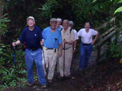 Here, our group starts up one of the many hills on the trail.