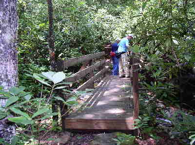 The trail is very well maintained and it features foot-bridges across all of the creeks.