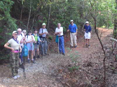 Here, the group pauses to look at the nice photographer!