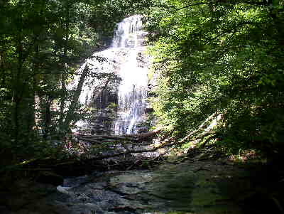 Here, we approach Station Cove Falls.