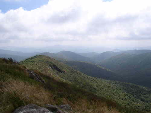 The views are great from Black Balsam Knob (elevation 6,214 ft.)