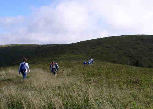 The grassy slopes remind some of Ireland or Scotland.