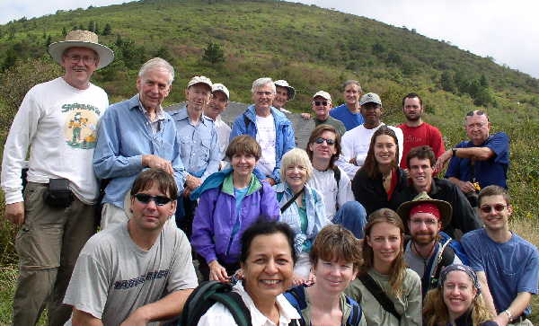 The OFHC gang for today's hike. (l-r front) Jeff Anderson, Sharada Alducin, Melissa Anderson, Kim Wagner, Josh Rood, Shannon Rood, and Chris Hartley.(middle l-r) Donna Presley, Geri Whitaker, Ben Bell, Adrianne Murray, and Bob Baxley. (back l-r) Tony Presley, David Whitaker, Phil Brownrigg, Don Alducin, Dick Metzgar, Bob Thompson, Bob Presley, Dan Ross, Jon Doxey, Nathan Daniel, and Doug Russell.