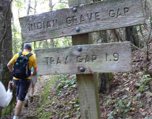After 2 mi., we reach the A.T. and Indian Grave Gap.