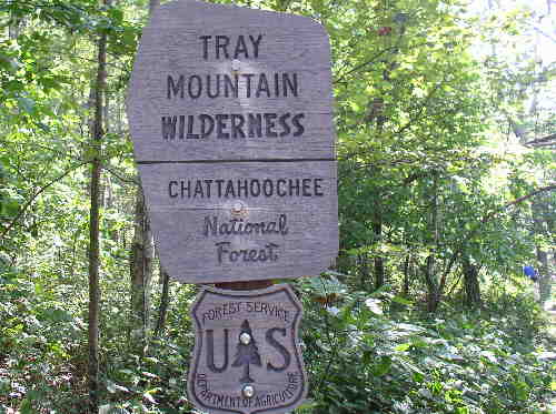 We enter the Tray Mountain Wilderness area.