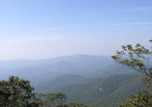 Climbing onto the rock beside the shelter, we have great views!