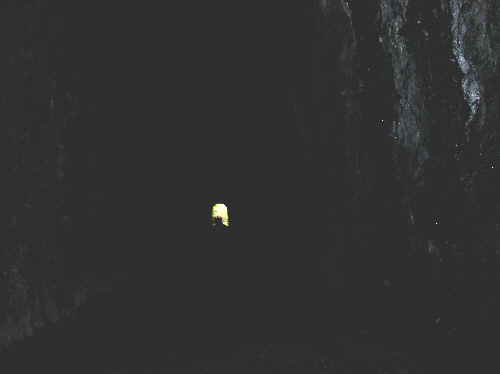 Walking back out, we see the "light at the end of the tunnel!".