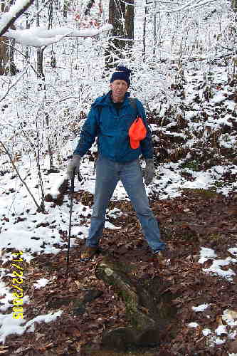 The spring that forms the headwaters of the Chattahoochee! Phil shows that you can stand on both sides of the Chattahoochee at once!