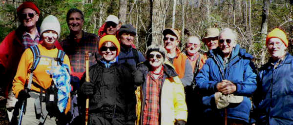 The OFHC gang for today's hike! (l-r) Bob Presley, Melissa Anderson, Dan Ross, Bob Thompson , Donna Presley, Ray Hopper, Geri Whitaker, Wayne Miller, Jack Jacobi, Dick Metzgar, David Whitaker and Tony Presley.