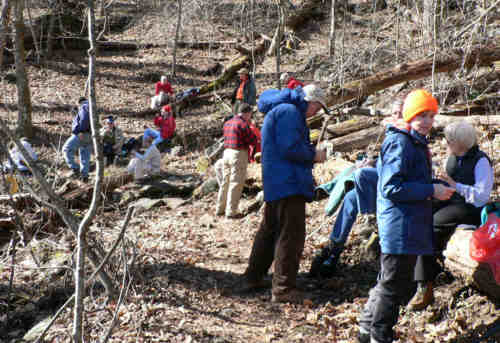 Lunchtime on the trail.