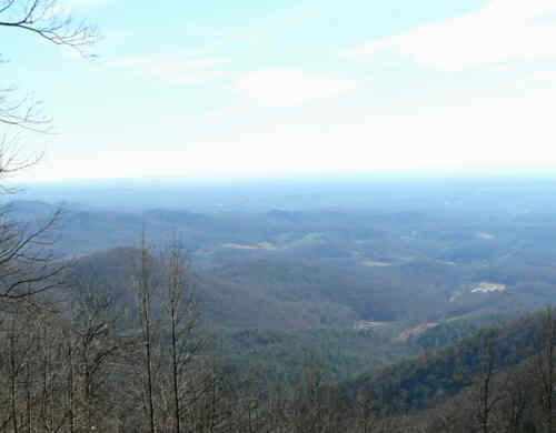 View from the parking lot at Woody Gap!
