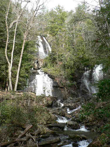 Curtis Creek and York Creek combine to make this set of falls called Anna Ruby..