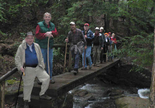 Our group on the bridge crossing Panther Creek.