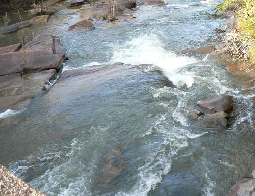 The Tallulah River from the old 441 bridge.