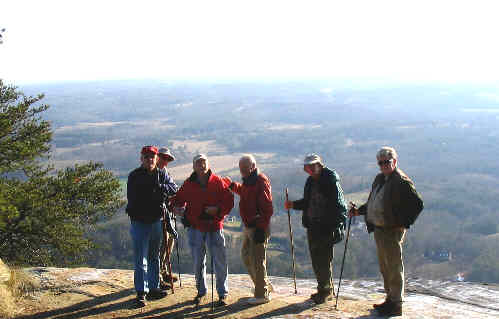 We enjoyed the views from the rock cliffs on Currahee!