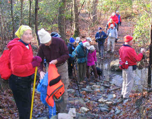 We had several creek crossings again today.