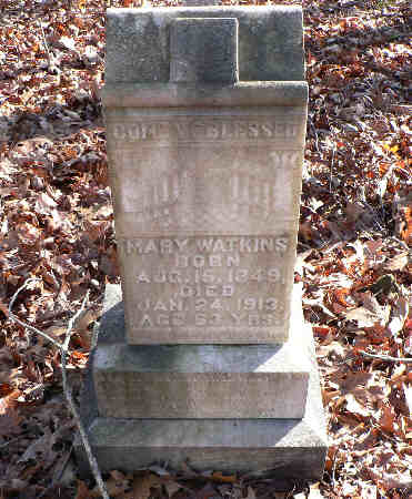 One of the markers at Lathan Cemetery.