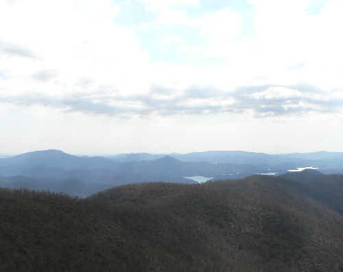 We took a short side trail to this vista for a great view! Lake Burton in the distance.