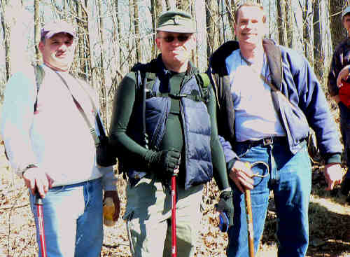 John King (right) brought two of his friends from Camp Merril to join us on the hike. Tim DePetro (left) and Thomas Bowers.
