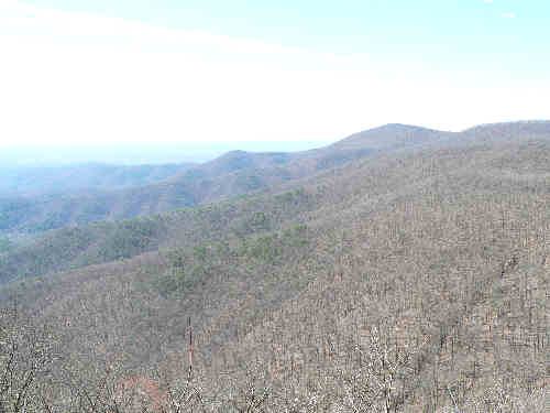 Nice mountain views from several locations.