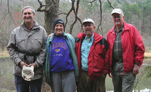 The OFHC gang for Tuesday's hike. (l-r) Dan Ross, Jeanne O'Connor, Bruce O'Connor, and Bob Presley.