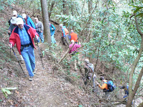 One of the few hills that we had to climb.