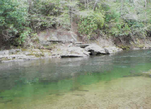 This is a nice deep area along the river.