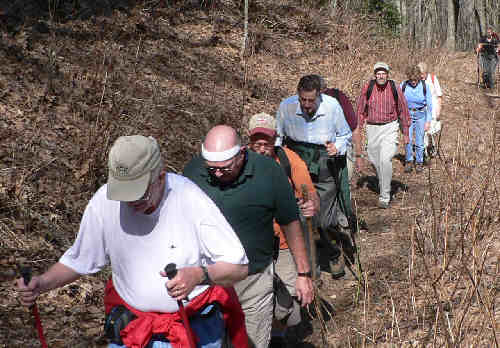 Working our way up the mountain toward Rabun Bald.