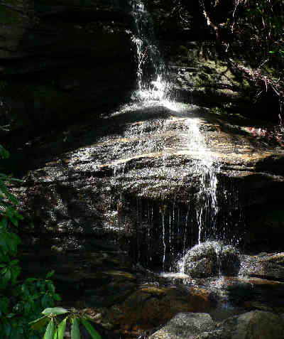 About a half-mile out, we pass this nice little waterfall.