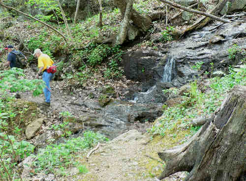 The trail brought us by this nice little waterfall.