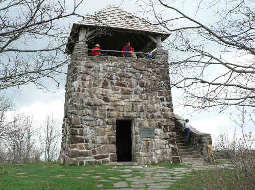 The Wayah Bald Tower - Our lunch spot!