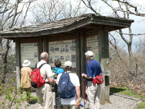 A nice educational kiosk at Wayah Bald.