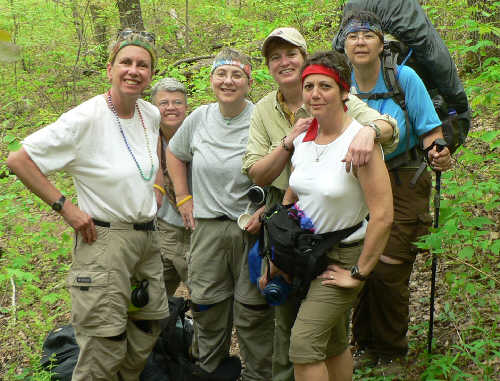 We met this nice group of women hikers from Dallas, TX. "TOWN hikers" - Texas Outdoors Woman Network.