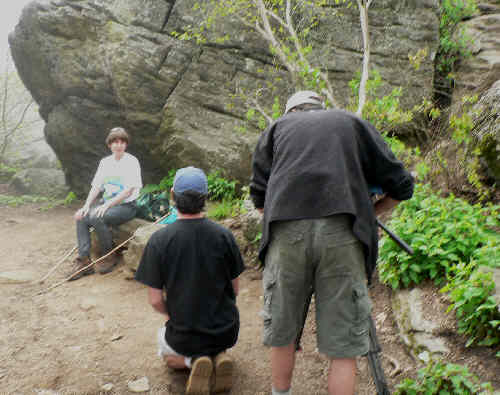 Brandon and Shane tape some interviews for "Georgia Outdoors".