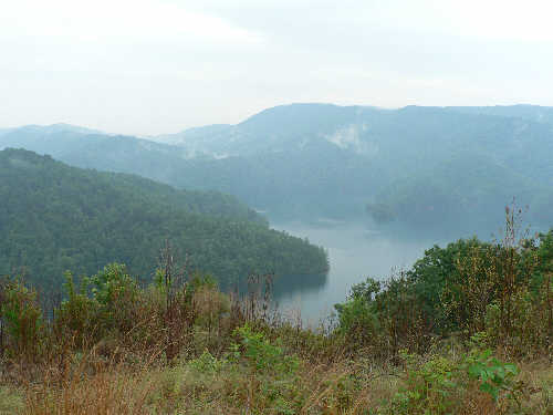 View 2 shows the upper end of Lake Jocassee.