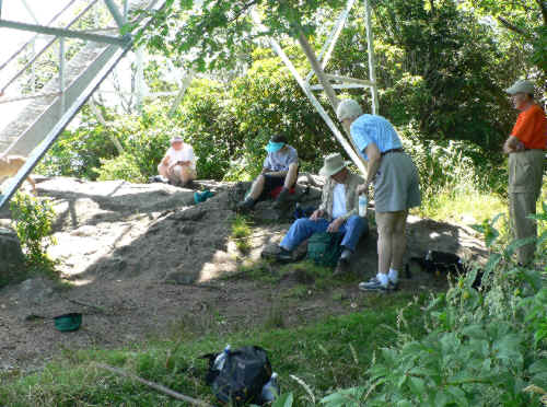 Lunchtime at Albert Mountain.