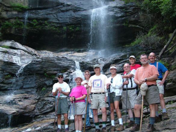 The OFHC gang for today's hike. (l-r)Kurt Volker, Wanda Miller, Jack Slaton, Dick Metzgar, Sharon Volker, Doug Russell, Bob Thompson, Bob Magee, and Wayne Miller.